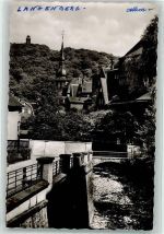42549 W5620 Langenberg , Rheinl Foto AK Ev. Kirche Bismarckturm
