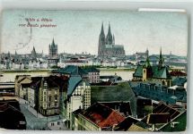 50667 W5000 Köln Deutz 105 1906 Künstlerkarte Dom