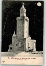 61389 W6384 Feldberg , Taunus 1907 Gebrauchsspuren Der Feldbergturm bei Nacht