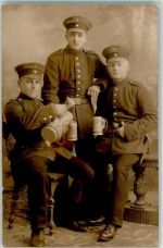 01917 O8290 Kamenz 1916 Privatfoto AK Uniform Bierkrug Ort handschriftlich