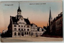 09326 O9292 Geringswalde - Marktplatz Rathaus Kirche