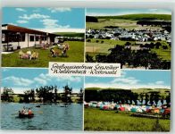 35794 W6296 Waldernbach - Erholungszentrum Seewiher Westerwald See Ruderboot Campingplatz Kirche