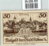 Köben an der Oder Chobienia Notgeldschein Notgeld 50 Pfennig