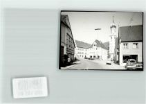 89331 W8872 Burgau , Schwab FOTO KEINE AK Kath. Stadtpfarrkirche Oldtimer Ort handschriftlich Foto Orginal aus Archiv eines Ansichtskartenverlags