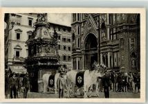 50100 Firenze Foto AK Kirche Il Carro del Sabato Santo