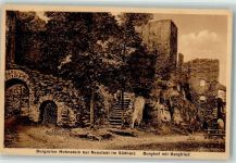 99762 O5501 Neustadt /Harz - Burgruine Hohnstein bei Neustadt im Südharz Burghof mit Bergfrief