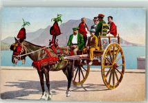 90100 Palermo - Tracht Eselkarren Sizilien