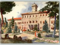 47841 Cattolica Künstlerkarte sign. Frattini, G. Rathaus