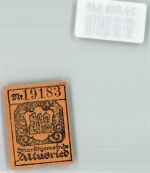 87452 W8966 Altusried Gebrauchsspuren Notgeldschein 1 Pfennig Marktgemeinde