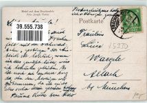 53639 W5330 Drachenfels Künstlerkarte Hotel auf den Drachenfels