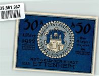 77955 W7637 Ettenheim Notgeldschein Notgeld 50 Pfenning