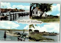 9974 Zoutkamp Foto AK Hafen Schiermonnigkoog Binnenhafen