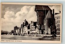 Danzig Gdansk Foto AK Langebrücke Krantor Sternwarte