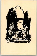 Schrenschnitt Es freit ein wilder Wassermann Hessischer-Heimat-Verlag Schwindt, A. Künstlerkarte