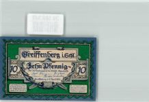 Greiffenberg Gryfow Slaski Notgeldschein 10 Pfennig