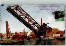 Chicago 1910 - Hafen Eisenbahn- Brücke