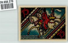 33098 W4790 Paderborn Notgeldschein 75 Pfennig Feierlicher Einzug d. tollen Christian am 31.1.1622