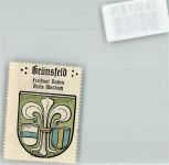 97947 W6974 Grünsfeld Vignette Wappen