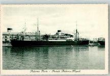 90100 Palermo Foto AK Hafen Postschiff Palermo-Napoli