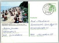 24321 W2322 Hohwacht Ostsee 1981 Ganzsache Schwimmbad Strand