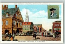 Philadelphia 1926 Lithographie Second Street Ausstellung