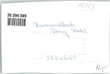 64689 W6149 Hammelbach FOTO KEINE AK Ort handschriftlich Pony Hotel Foto Original aus Archiv eines Ansichtskartenverlags