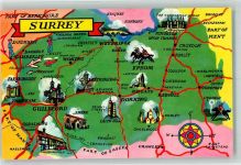 Guildford - Landkarte Surrey