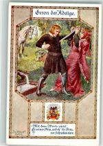 Geron der Adelige Aus Wielands Werken Verlag des Vereines Südmark Karte Nr. 357 Schulvereinähnliche Künstlerkarte