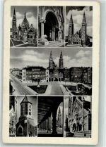 Szeged Szegedin Gebrauchsspuren Foto AK Kirche