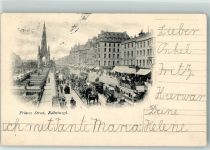 Edinburgh 1901 Gebrauchsspuren Pferdestraßenbahn Princes Street