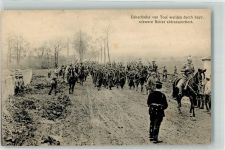 Toul Überläufer werden durch bayr. schwere Reiter abtransportiert Stempel K.D. Feldpostamt des Großen Hauptquartiers 24.3.15 Kriegsgefangener 1915