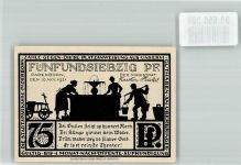 33098 W4790 Paderborn 1921 Notgeldschein 75 Pfennig Paters Kirche
