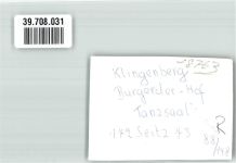 63911 W8763 Klingenberg a. Main FOTO KEINE AK Gasthaus Burgader Hof Foto Original aus Archiv eines Ansichtskartenverlags Ort handschriftlich