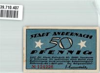 56626 W5470 Andernach 1920 Notgeldschein 50 Pfennig