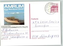 25946 W2278 Wittdün , Amrum 1986 Ganzsache Amrum