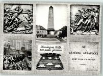 68330 Huningue Hüningen Foto AK Denkmal Generaö Abbatucci