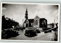 29660 Carantec Foto AK Kirche Auto Oldtimer