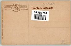 Brocken Lithographie Eisenbahn Brocken- Hotel