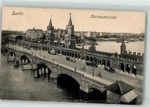 10115 O1020 Friedrichshain 1911 - Oberbaumbrücke Pferdestraßenbahn
