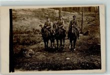 Soldaten im Gelände Kavallerie WK I Privatfoto AK