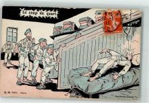 Le coup du quart Soldaten Uniform Militär Karikatur 1911 Künstlerkarte
