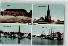 Sonderburg Sonderborg 1932 - Schloss Düppel Denkmal Kirche Hafen