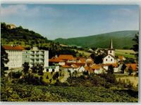 64385 W6101 Reichelsheim Odenwald Foto AK Blick auf Sanatorium Göttmann Schloß Reichenberg Kirche