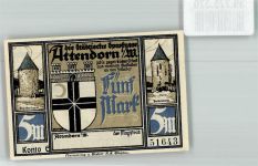 57439 W5952 Attendorn Notgeldschein 5 Mark Der Trillertanz 51643