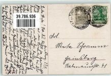 Zierpüppchen vor dem Spiegel Kind Fächer 1919 Künstlerkarte