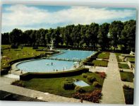 64807 W6110 Dieburg Foto AK Schwimmbad Freibad Liegewiese Sprungturm Bademode