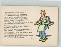 Humoristische Darstellung und Gedicht für einen Schusterjungen Schuster Künstlerkarte