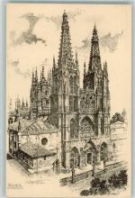 Burgos Künstlerkarte Kirche Cathedral