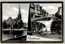 21614 W2150 Buxtehude Foto AK Bahnhofstrasse Fleet Viver