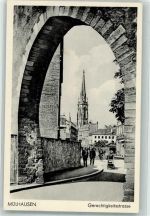 67350 Mulhausen Mühlhausen Foto AK Gerechtigkeitsstrasse